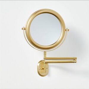 Wall Mounted Brass Magnifying Swivel Mirror from Hearth & Hand™ with Magnolia